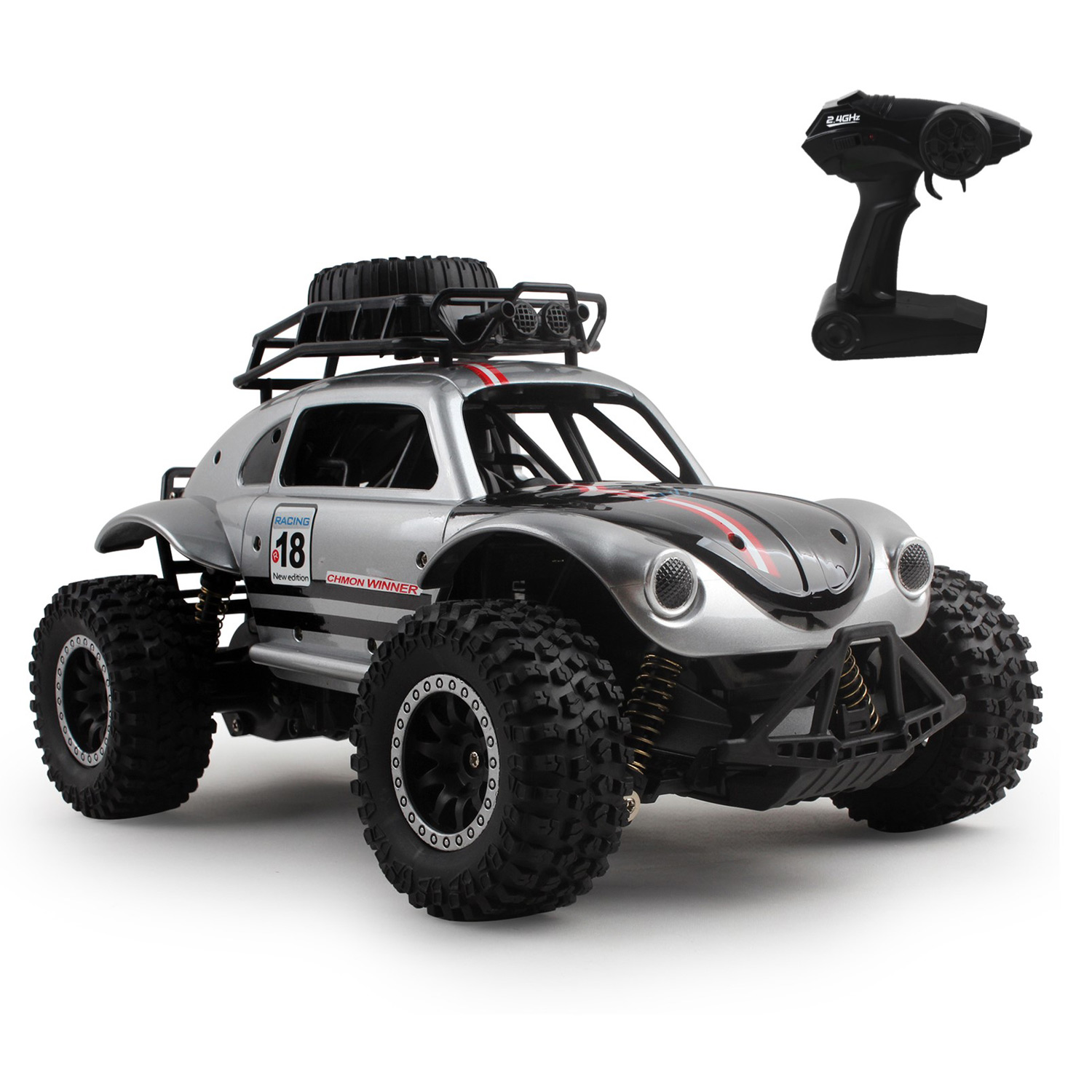 RC Beetle Truck 23" 2.4Ghz, 1:14 Scale, High Speed 46km/h Electric Rechargeable Radio Controlled Off-Road Big Wheels Car Children’s Bug Remote Control Toy Vehicle Ready To Run RTR Perfect Gift For Kids Toys